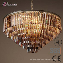 Éclairage moderne décoratif de lustre en cristal d&#39;Amber LED d&#39;hôtel simple européen